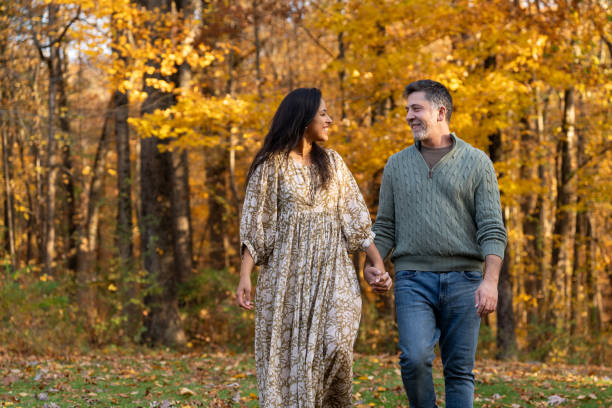 istock Couple walking in their backyard 2189460620