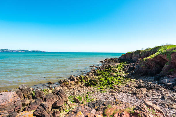 View of coastal landscape at Paignton, Devon, UK