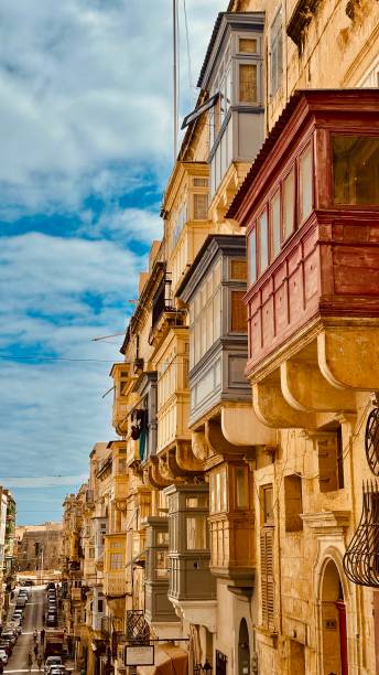 istock old colorful balcony with glass Malta 2189465702