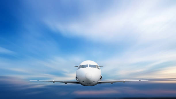 istock Commercial airplane flying in the sky with cloudscapes background 2189472242