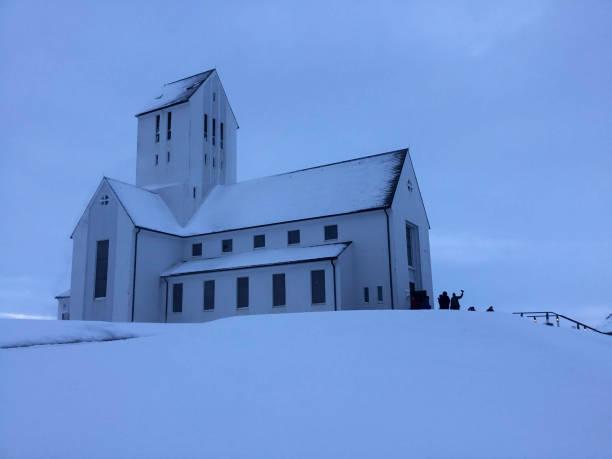 Visit to a church on a cold winters day in Iceland.