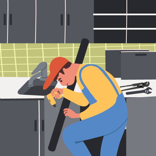 Kitchen Installer Graphics 110+ Kitchen Cabinet Installation Stock Illustrations, Royalty-Free ...