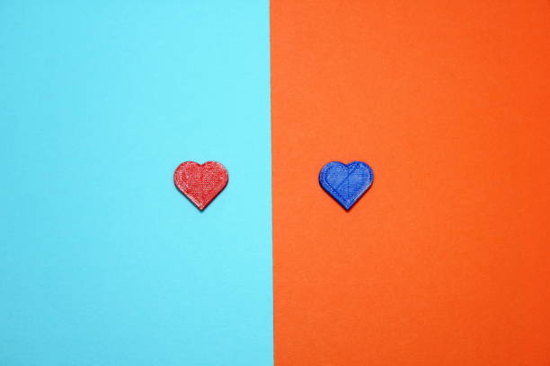 istock A love story told by two-colored hearts 2189500340