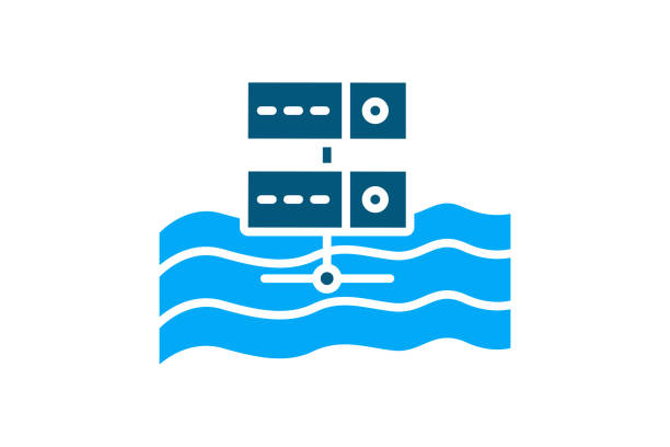 Data lake icon. solid icon style. icon related to IT. IT architecture elements vector illustration Data lake icon. solid icon style. icon related to IT. IT architecture elements vector illustration central repository stock illustrations