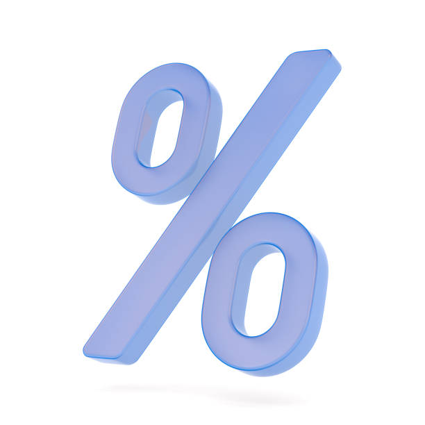 istock Glass percent on white background. Isolated 3D illustration 2189504858