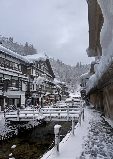 istock Ginzan onsen street in winter 2189507967