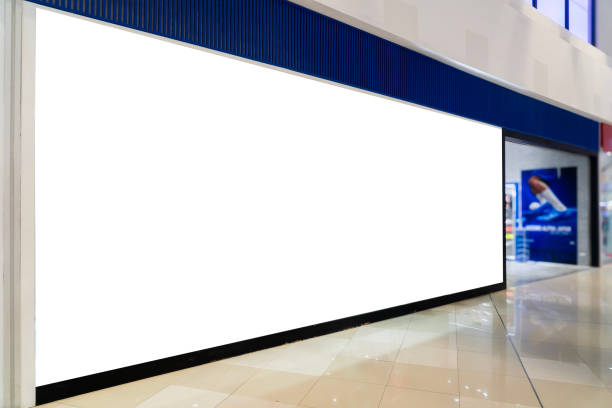 istock Mockup blank advertising display in a shopping area, ready for promotional content. 2189509182