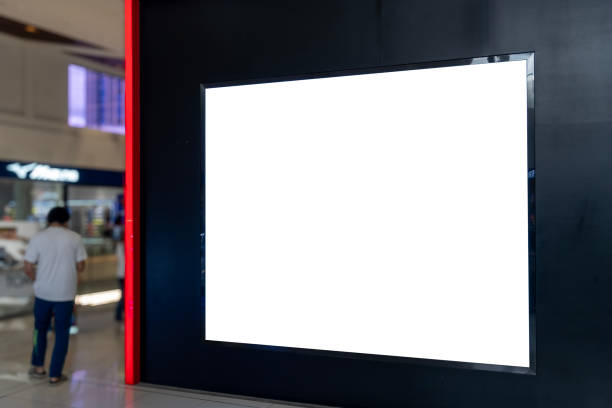 istock Mockup blank advertising display in a shopping area, ready for promotional content. 2189509184