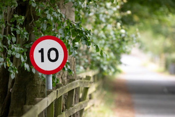 istock Speed limit sign for a country road 2189532246