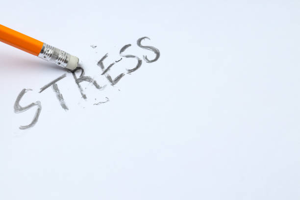 istock Word Stress and pencil on white background, space for text 2189532400