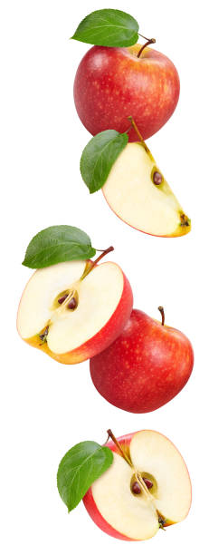 istock Organic red apple isolated on white background 2189536794