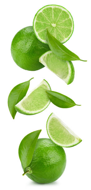 istock Fresh organic lime isolated on white background 2189537034