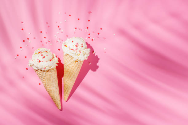 istock A charming ice cream cones treat adorned with heart-shaped decor 2189538503