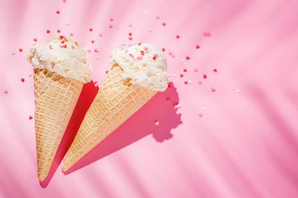 istock A charming ice cream cones treat adorned with heart-shaped decor 2189538536