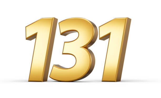 istock 3d number 131 one hundred thirty one Gold text isolated on white background with reflection 3d illustration 2189547243