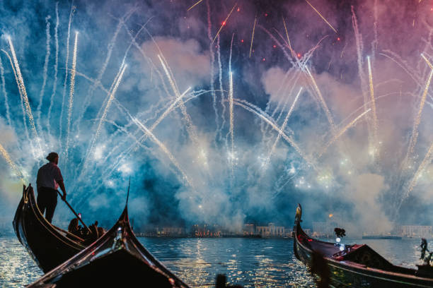 istock Fireworks Celebration in Venice Italy 2189555556