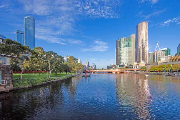 istock Yarra River and Melbourne skyline, blending architecture and nature in harmony 2189555571