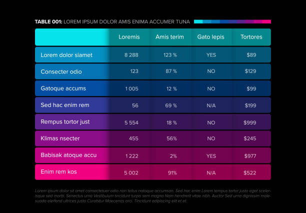 Tabular Color 50+ Tabular Infographic Stock Illustrations, Royalty-Free Vector ...