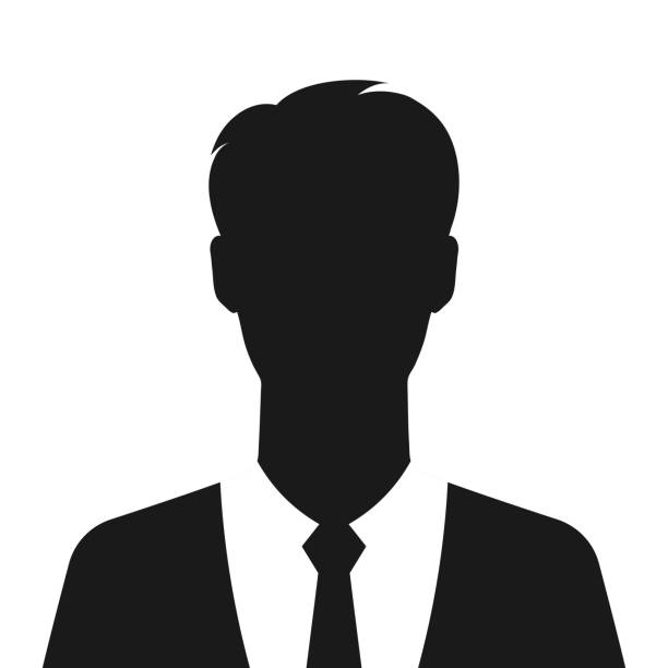 istock Silhouette of a man in suit and tie. Abstract male avatar emblem. Vector illustration 2189558177