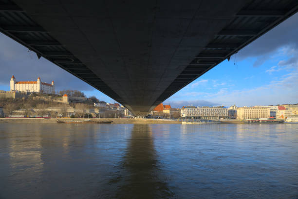istock View of Bratislava Castle and Danube River from beneath a bridge 2189571300