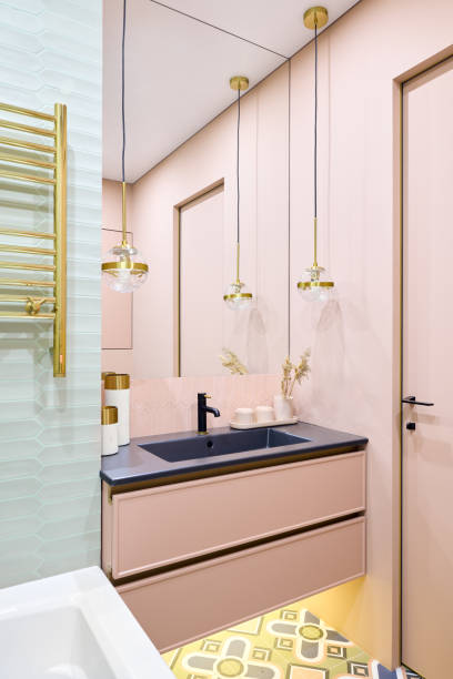 istock Explore Modern Bathroom Design that Features Stylish Accents and Premium Quality Fixtures 2189573260