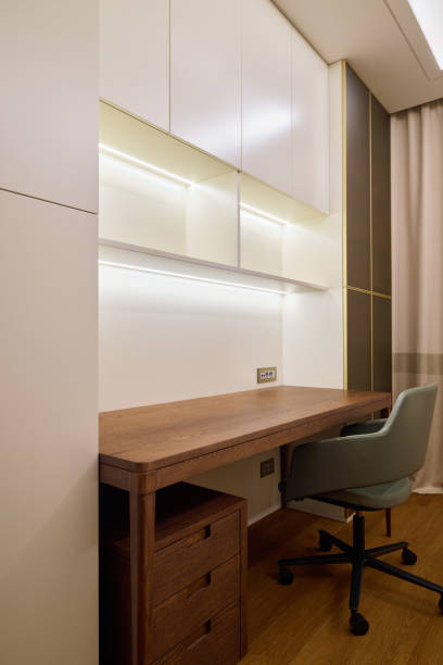 istock Modern Home Office with Sleek Design, Stylish Furniture, and a Functional Workstation 2189573430