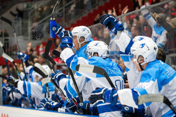 istock Euphoric Hockey Player Celebrates Scoring a Goal 2189574490