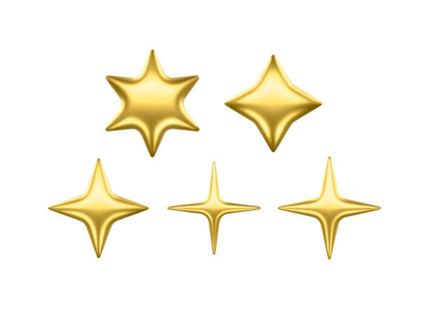 istock 3d Star Shapes Collection Shiny Golden Glossy Metallic Icons Realistic Vector Illustrations Isolated On Transparent Background 2189580259