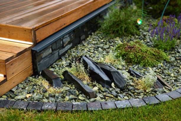 istock Discover Modern Landscape Design with Natural Elements and a Decorative Deck enriching spaces 2189581870