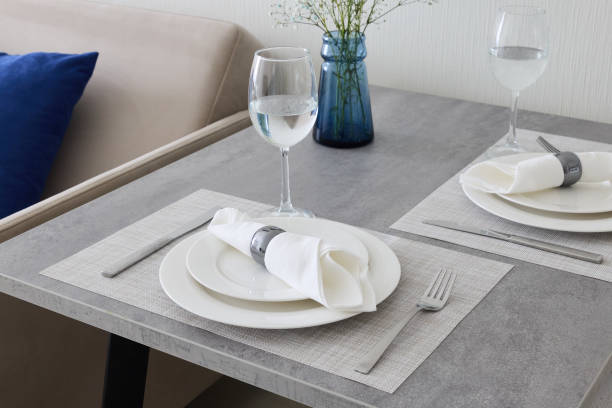 istock An Elegant Dining Setup Featuring Glassware and Luxurious Cloth Napkins for a Delightful Experience 2189581965