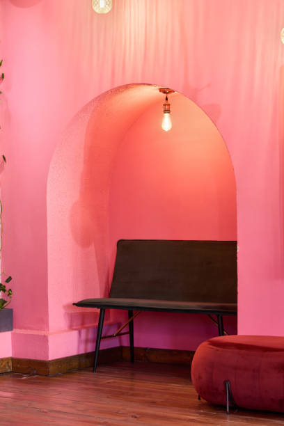 istock Chic and Stylish Pink Interior Space Featuring Cozy and Comfortable Seating Options 2189582888
