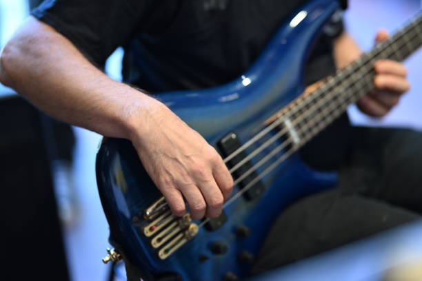 istock Bassist Playing Bass 2189583187