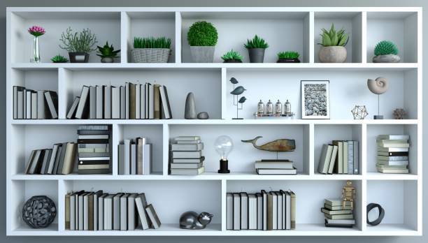 istock Furniture idea modern cabinet shelving for home 2189585479