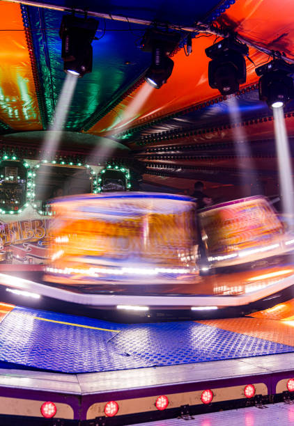 istock 'Witney Feast' Travelling Fairground Ride - 'Waltzer' Light Trails 2189590399
