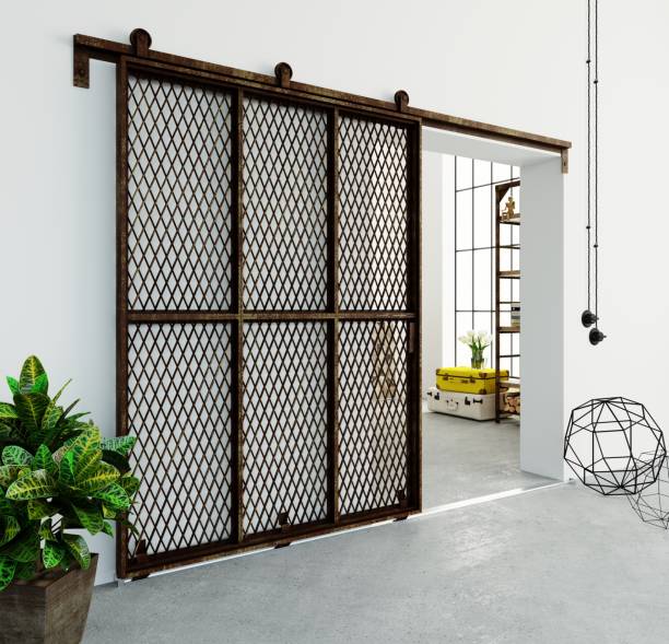 istock Barn Sliding Wooden Door in Loft Room 2189590645