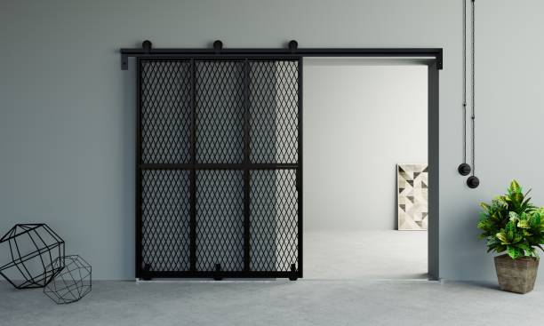 istock Barn Sliding Wooden Door in Loft Room 2189591318