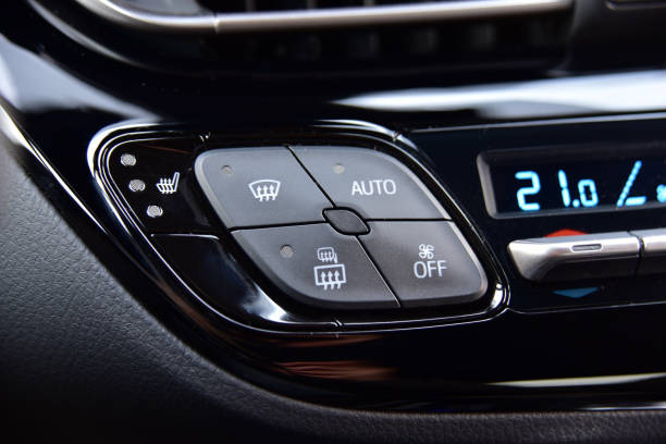 istock The button for raising the windows and the button for heating the seats in the car 2189593829
