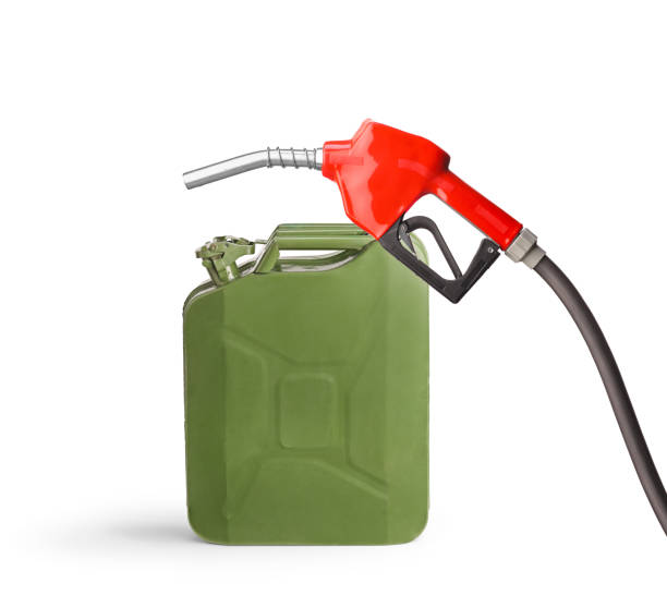 istock Studio shot of a jerrycan and gasoline nozzle 2189593843