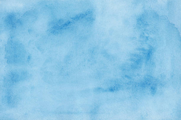 istock Abstract Pastel Blue Watercolor Stain Background. Hand Painted Artistic Aquarelle Backdrop eith Stains and Smudges 2189594435