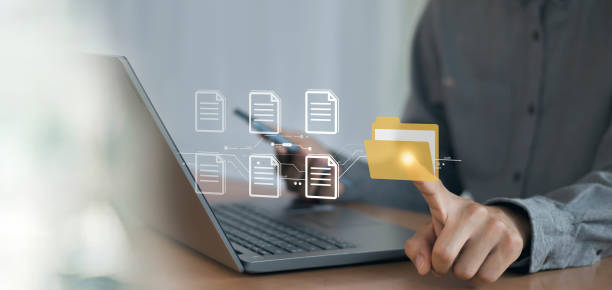 istock document management system concept Searching and managing online document files for archiving 2189594464