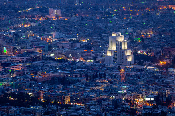 istock Damascus skyline illuminating the syrian night 2189596464
