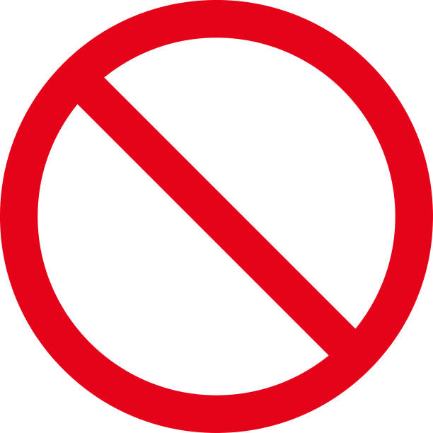 istock Sign forbidden. Icon symbol ban. Red circle sign stop entry ang slash line isolated on transparent background. Mark prohibited. 2189598282