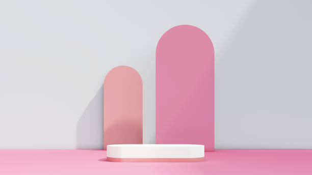 istock valentine display podium pedestal platform product stage minimal mockup background. 2189598526