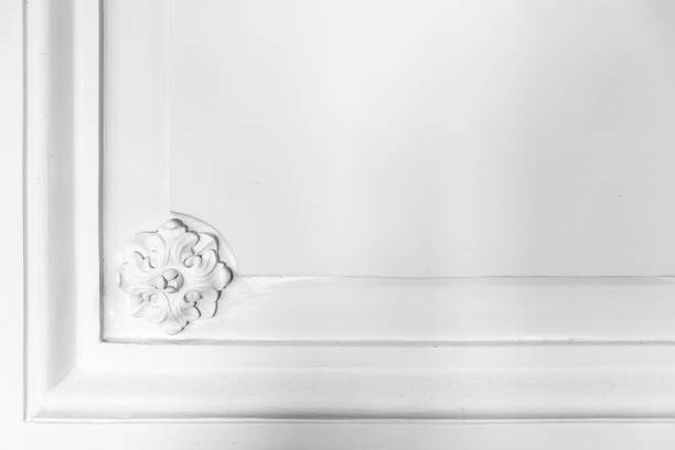 Classic wall moulding, stucco decoration, vintage style interior details, abstract architectural photo background