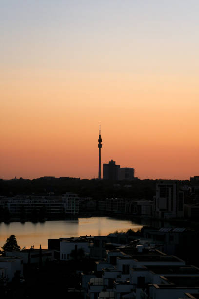 istock Sunset over Dortmund City skyline, vertical 2189601652