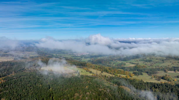 istock Fog and clouds over mountains and woodlands 2189602787