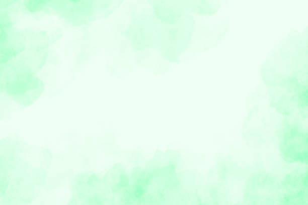 istock Abstract Pastel Mint Green Watercolor Background Vignette - Copy Space 2189603548