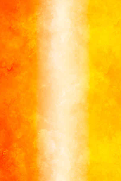 Abstract Orange Watercolor Background - Vivid Saturated Colors