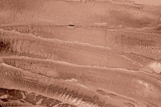 Beauty mocha mousse gel texture with brush strokes