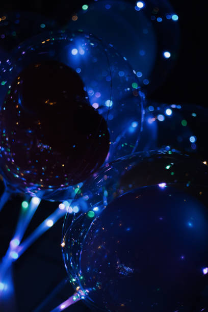 istock Glowing transparent balloons with LED lights 2189611256